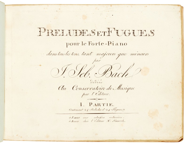Bach, Johann Sebastian - 48 Prélude et Fugues, Dans tous les Tons,